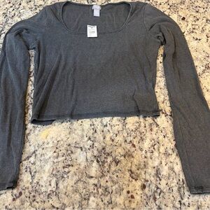 Tilly's Charcoal Long Sleeve Women's Top